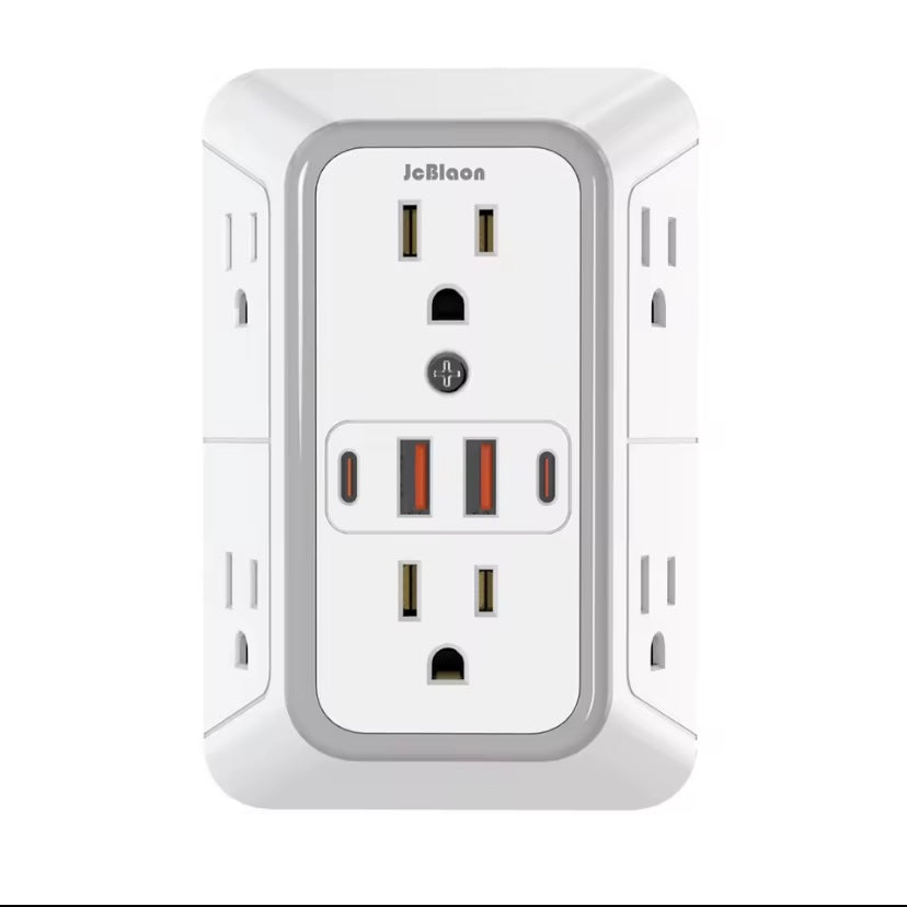 Multi Socket A Outlets 4 USB Ports (2 Type-C)